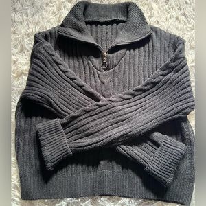 Shein quarter zip knitted jumper
